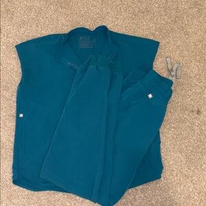 Figs Blue Top and Bottom set